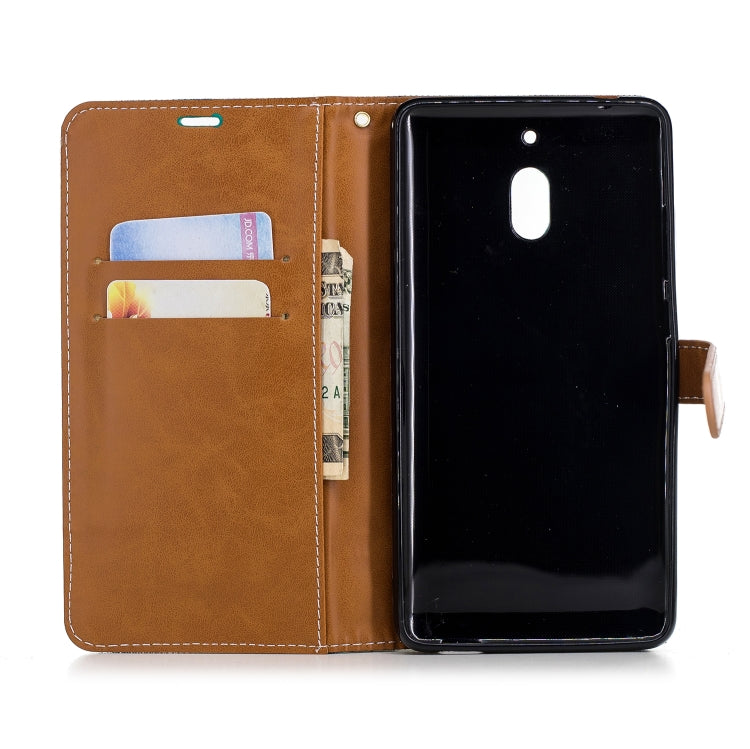 Color Matching Denim Texture Leather Case for Nokia 2.1 (2018) , with Holder & Card Slots & Wallet & Lanyard