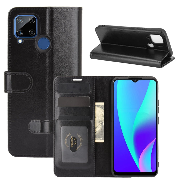 For OPPO Realme C15 R64 Texture Single Horizontal Flip Protective Case with Holder & Card Slots & Wallet& Photo Frame