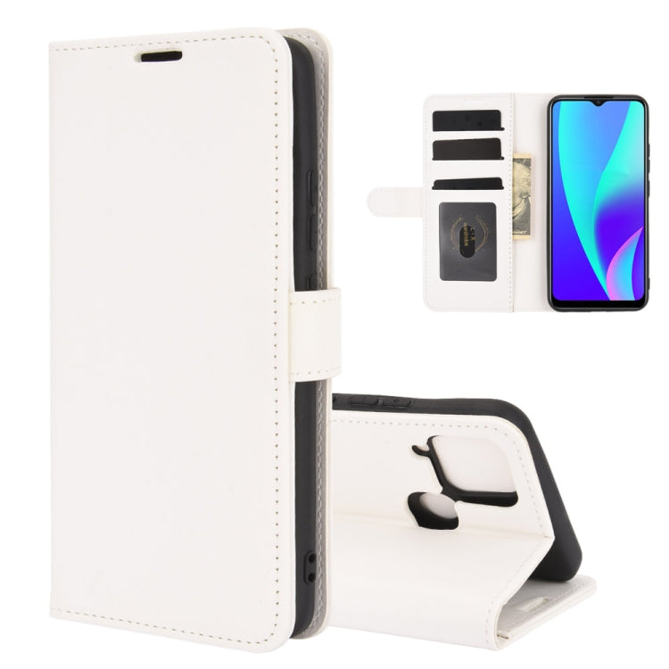 For OPPO Realme C15 R64 Texture Single Horizontal Flip Protective Case with Holder & Card Slots & Wallet& Photo Frame