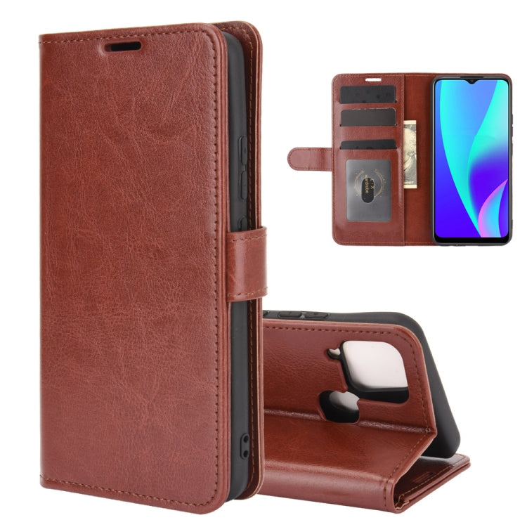 For OPPO Realme C15 R64 Texture Single Horizontal Flip Protective Case with Holder & Card Slots & Wallet& Photo Frame