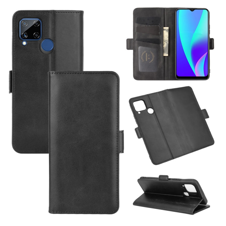 For OPPO Realme C15 Dual-side Magnetic Buckle Horizontal Flip Leather Case with Holder & Card Slots & Wallet