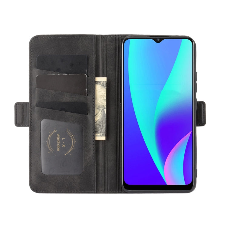 For OPPO Realme C15 Dual-side Magnetic Buckle Horizontal Flip Leather Case with Holder & Card Slots & Wallet