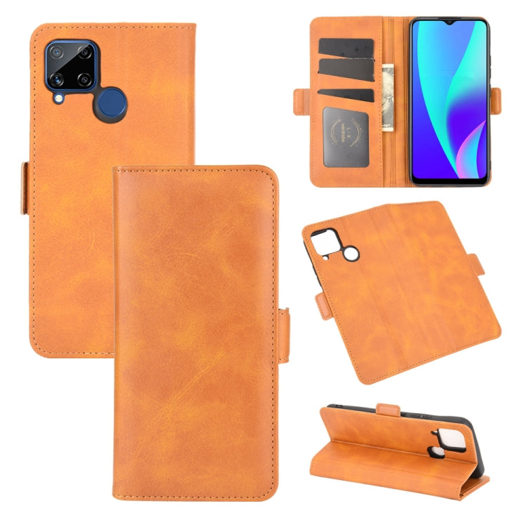 For OPPO Realme C15 Dual-side Magnetic Buckle Horizontal Flip Leather Case with Holder & Card Slots & Wallet