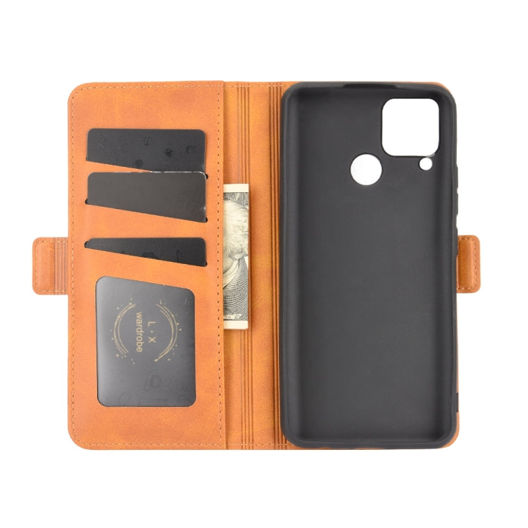 For OPPO Realme C15 Dual-side Magnetic Buckle Horizontal Flip Leather Case with Holder & Card Slots & Wallet