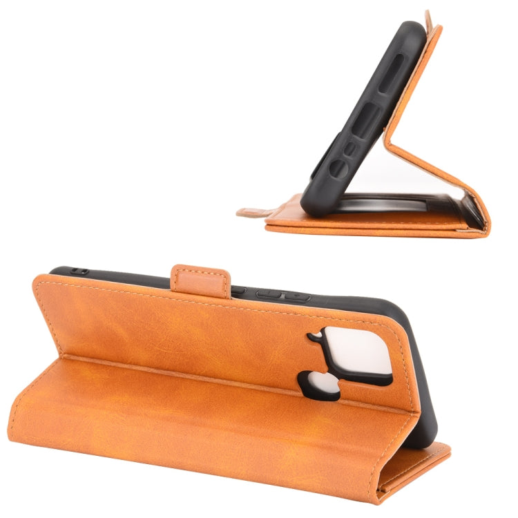 For OPPO Realme C15 Dual-side Magnetic Buckle Horizontal Flip Leather Case with Holder & Card Slots & Wallet