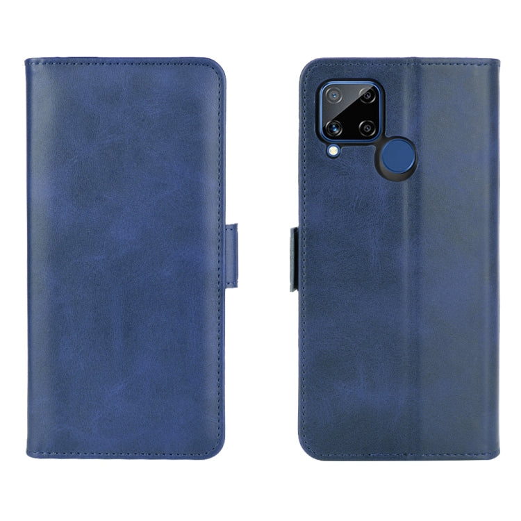 For OPPO Realme C15 Dual-side Magnetic Buckle Horizontal Flip Leather Case with Holder & Card Slots & Wallet