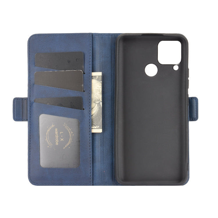 For OPPO Realme C15 Dual-side Magnetic Buckle Horizontal Flip Leather Case with Holder & Card Slots & Wallet