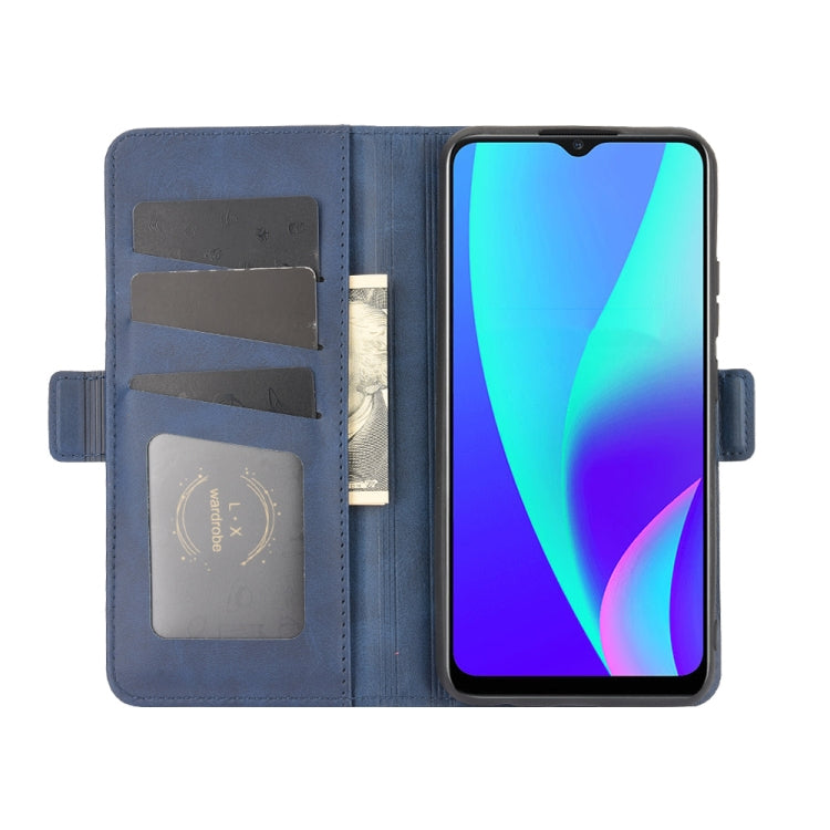 For OPPO Realme C15 Dual-side Magnetic Buckle Horizontal Flip Leather Case with Holder & Card Slots & Wallet