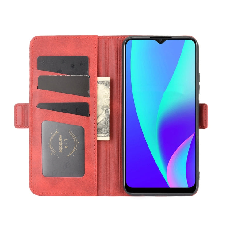 For OPPO Realme C15 Dual-side Magnetic Buckle Horizontal Flip Leather Case with Holder & Card Slots & Wallet