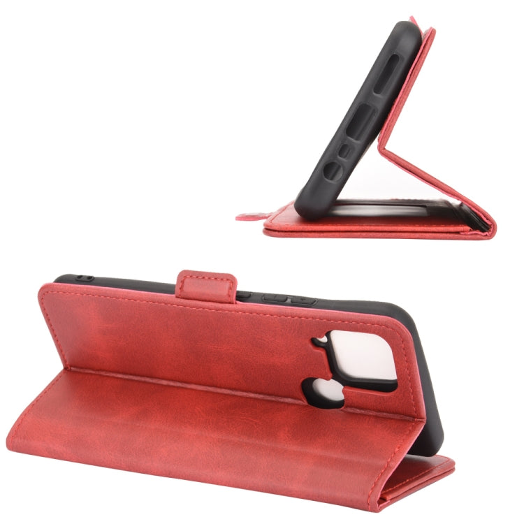 For OPPO Realme C15 Dual-side Magnetic Buckle Horizontal Flip Leather Case with Holder & Card Slots & Wallet