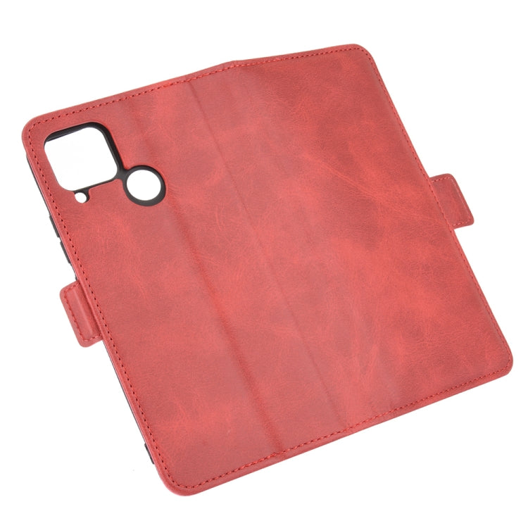 For OPPO Realme C15 Dual-side Magnetic Buckle Horizontal Flip Leather Case with Holder & Card Slots & Wallet