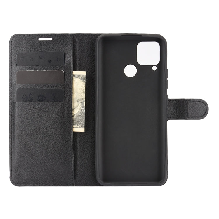 For OPPO Realme C15 Litchi Texture Horizontal Flip Protective Case with Holder & Card Slots & Wallet