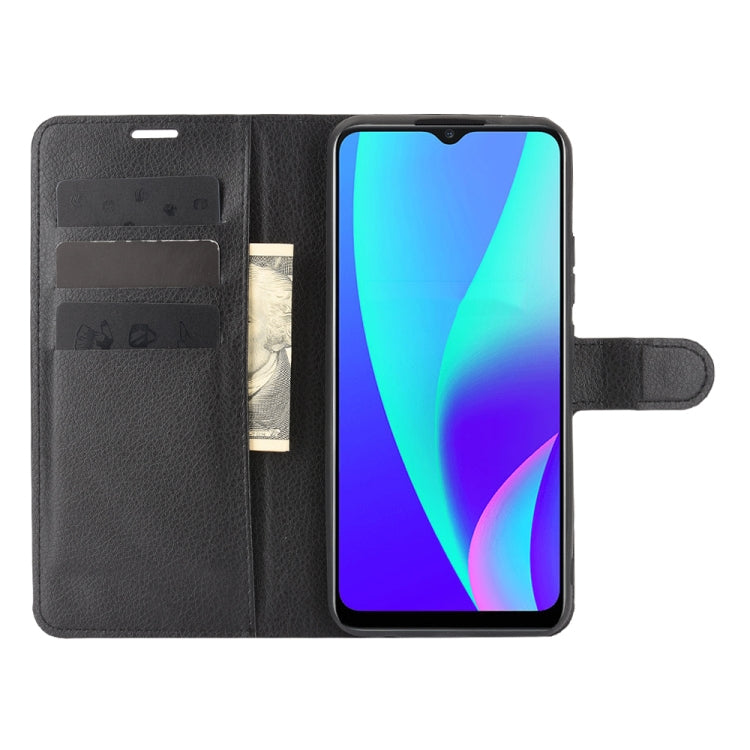For OPPO Realme C15 Litchi Texture Horizontal Flip Protective Case with Holder & Card Slots & Wallet