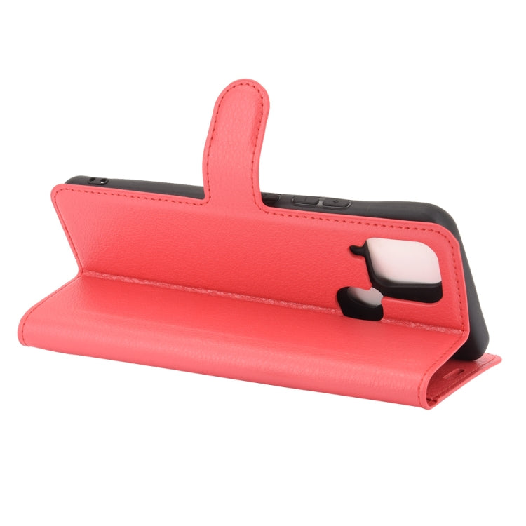 For OPPO Realme C15 Litchi Texture Horizontal Flip Protective Case with Holder & Card Slots & Wallet