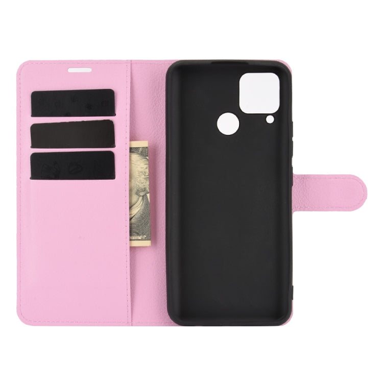 For OPPO Realme C15 Litchi Texture Horizontal Flip Protective Case with Holder & Card Slots & Wallet