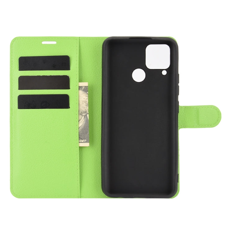 For OPPO Realme C15 Litchi Texture Horizontal Flip Protective Case with Holder & Card Slots & Wallet