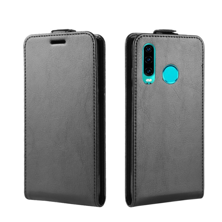 For Huawei P30 lite R64 Texture Single Vertical Flip Leather Protective Case with Card Slots & Photo Frame