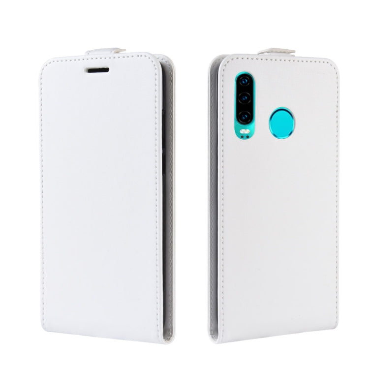 For Huawei P30 lite R64 Texture Single Vertical Flip Leather Protective Case with Card Slots & Photo Frame