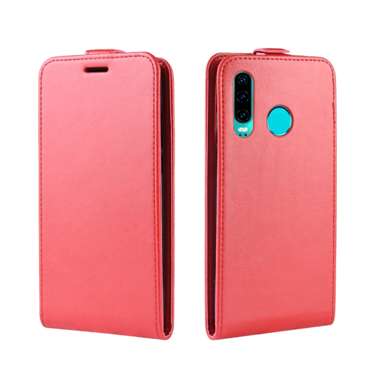 For Huawei P30 lite R64 Texture Single Vertical Flip Leather Protective Case with Card Slots & Photo Frame