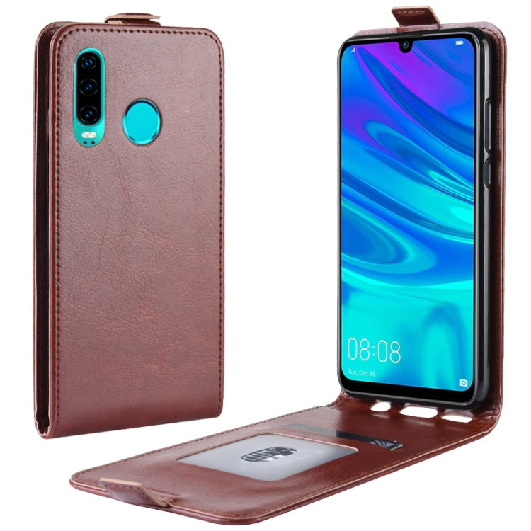 For Huawei P30 lite R64 Texture Single Vertical Flip Leather Protective Case with Card Slots & Photo Frame