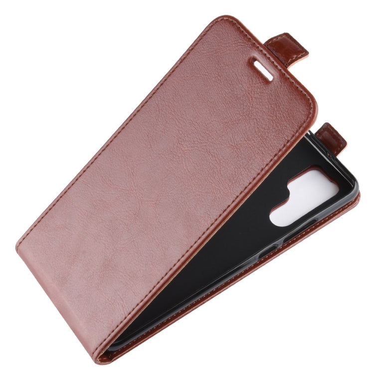 For Huawei P30 Pro R64 Texture Single Vertical Flip Leather Protective Case with Card Slots & Photo Frame