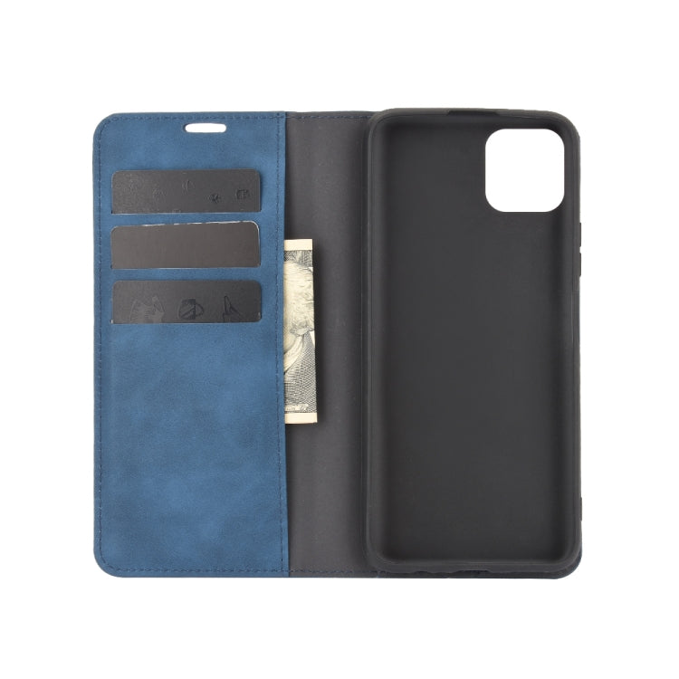 For Huawei Enjoy 20 Retro-skin Business Magnetic Suction Leather Case with Holder & Card Slots & Wallet