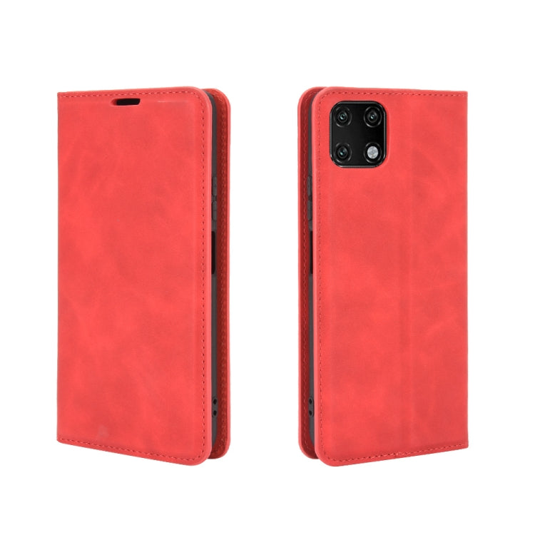 For Huawei Enjoy 20 Retro-skin Business Magnetic Suction Leather Case with Holder & Card Slots & Wallet
