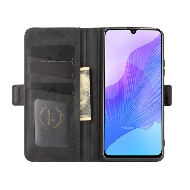 For Huawei Enjoy 20 Dual-side Magnetic Buckle Horizontal Flip Leather Case with Holder & Card Slots & Wallet