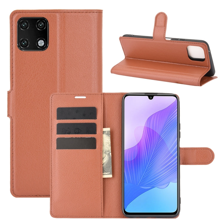 For Huawei Enjoy 20 Litchi Texture Horizontal Flip Protective Case with Holder & Card Slots & Wallet
