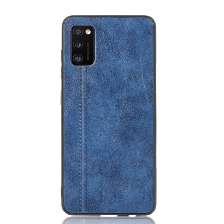 For Samsung Galaxy A41 Shockproof Sewing Cow Pattern Skin PC + PU + TPU Case