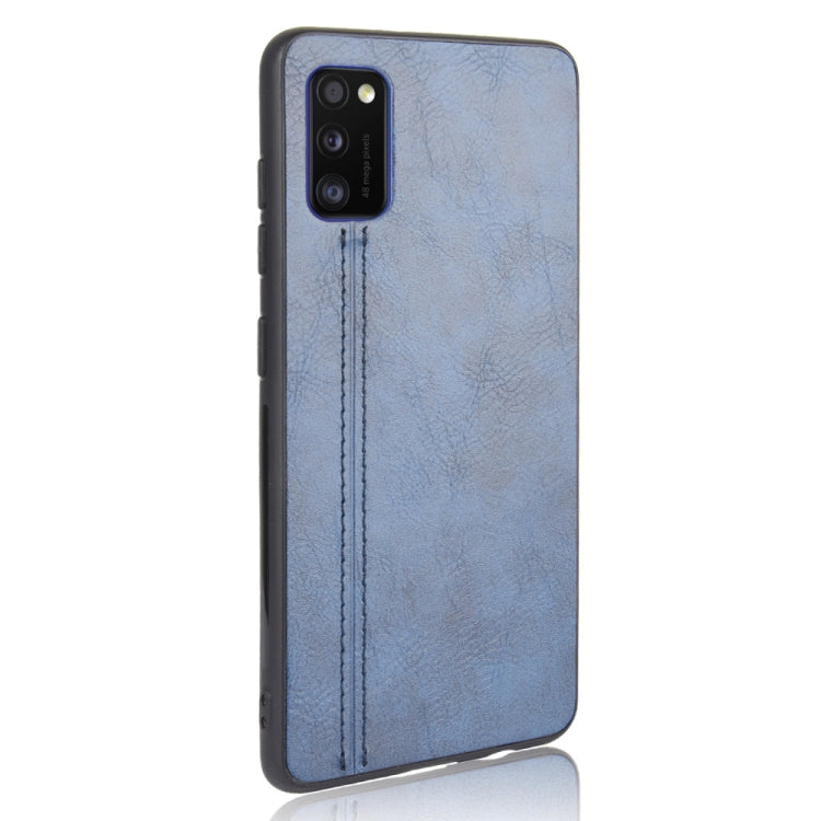 For Samsung Galaxy A41 Shockproof Sewing Cow Pattern Skin PC + PU + TPU Case