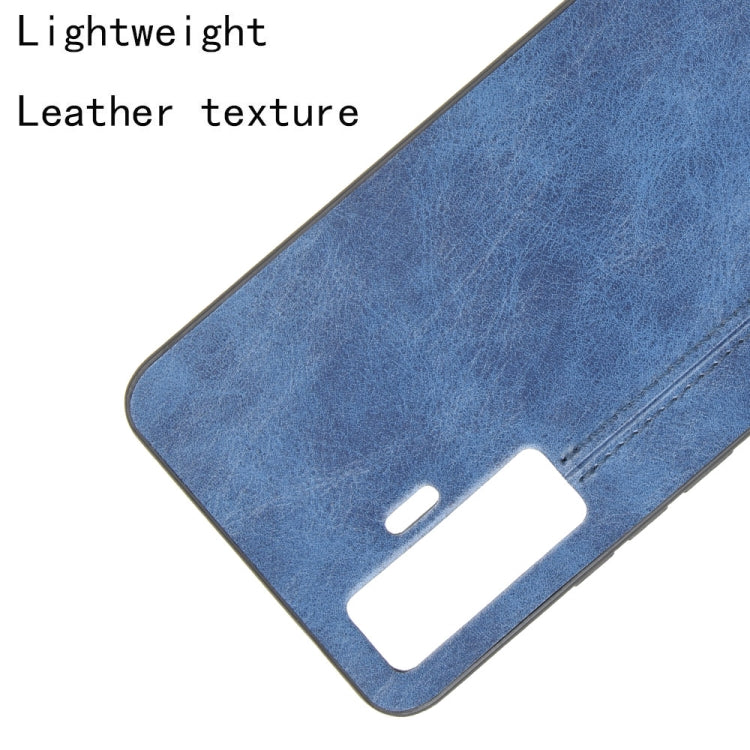 For Vivo X50 Shockproof Sewing Cow Pattern Skin PC + PU + TPU Case