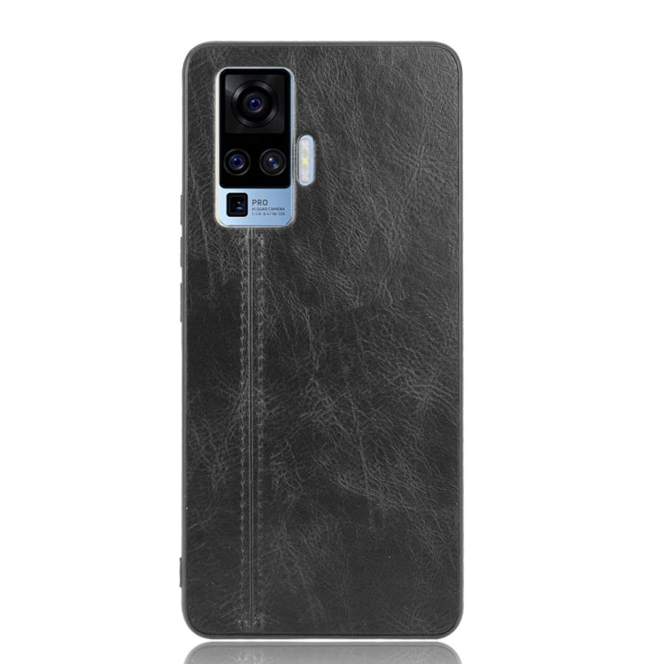 For Vivo X50 Pro Shockproof Sewing Cow Pattern Skin PC + PU + TPU Case