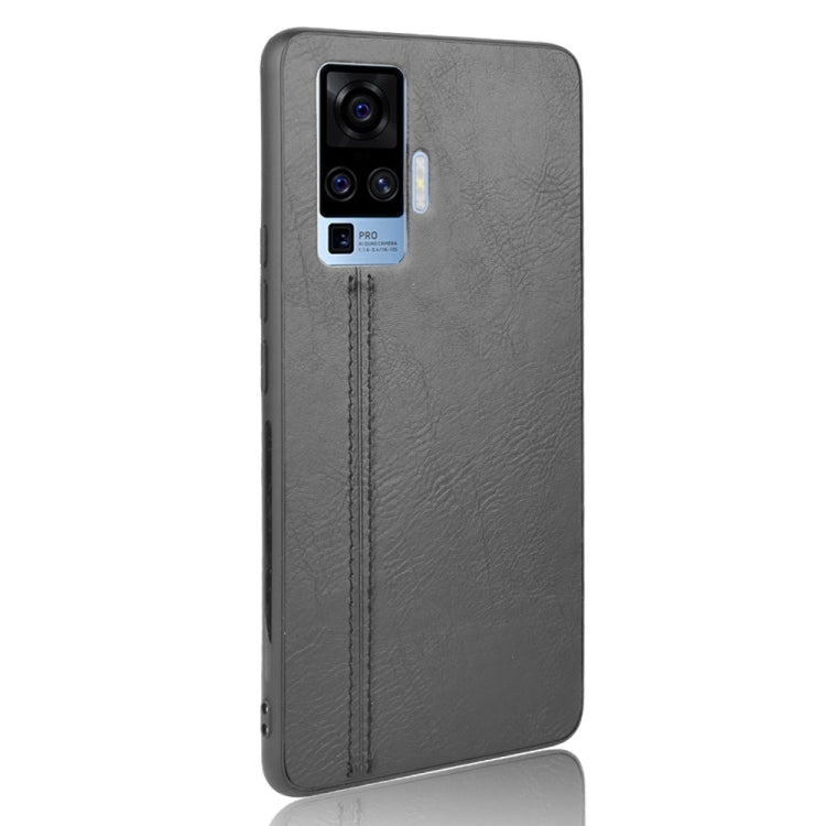 For Vivo X50 Pro Shockproof Sewing Cow Pattern Skin PC + PU + TPU Case