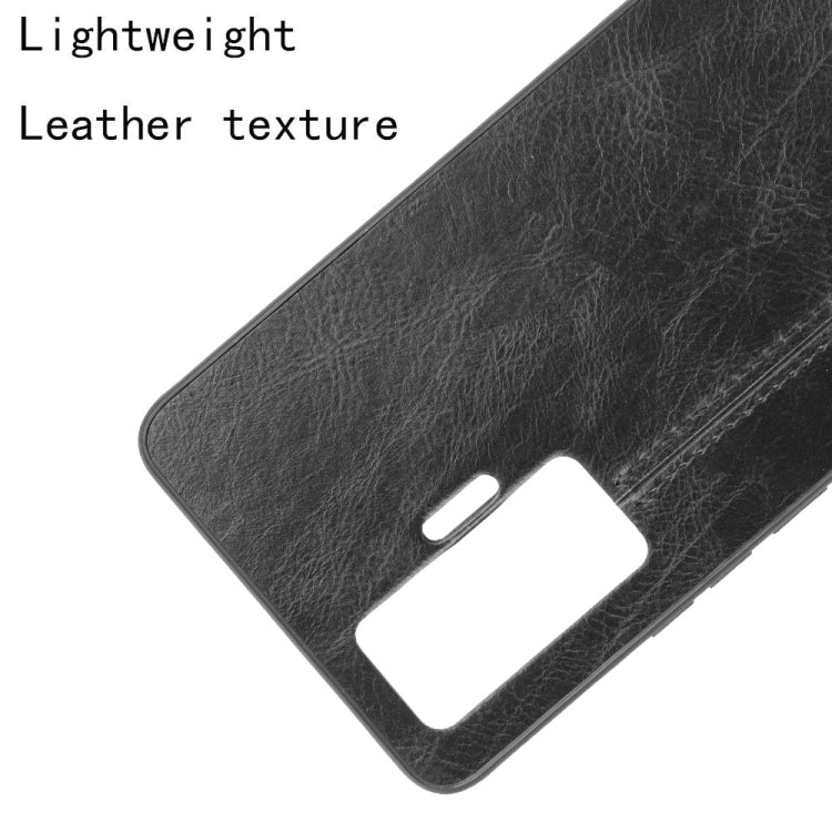 For Vivo X50 Pro Shockproof Sewing Cow Pattern Skin PC + PU + TPU Case
