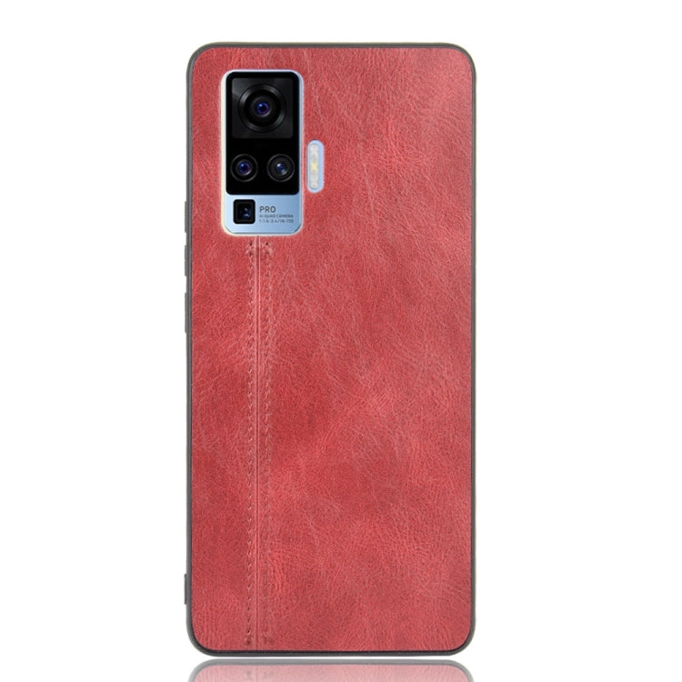 For Vivo X50 Pro Shockproof Sewing Cow Pattern Skin PC + PU + TPU Case