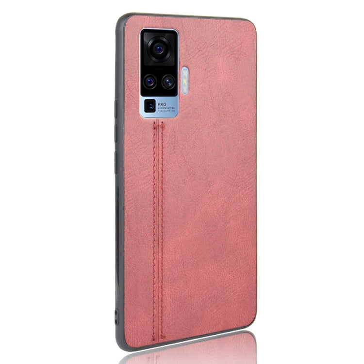 For Vivo X50 Pro Shockproof Sewing Cow Pattern Skin PC + PU + TPU Case