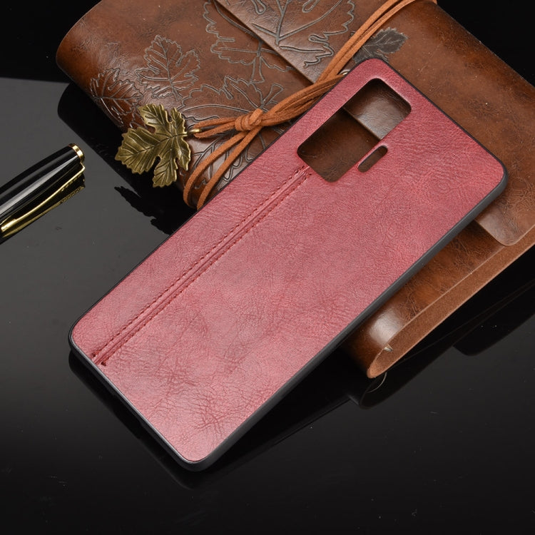 For Vivo X50 Pro Shockproof Sewing Cow Pattern Skin PC + PU + TPU Case