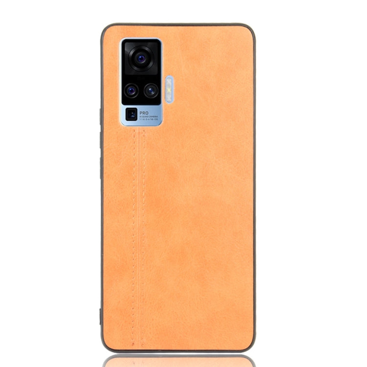 For Vivo X50 Pro Shockproof Sewing Cow Pattern Skin PC + PU + TPU Case