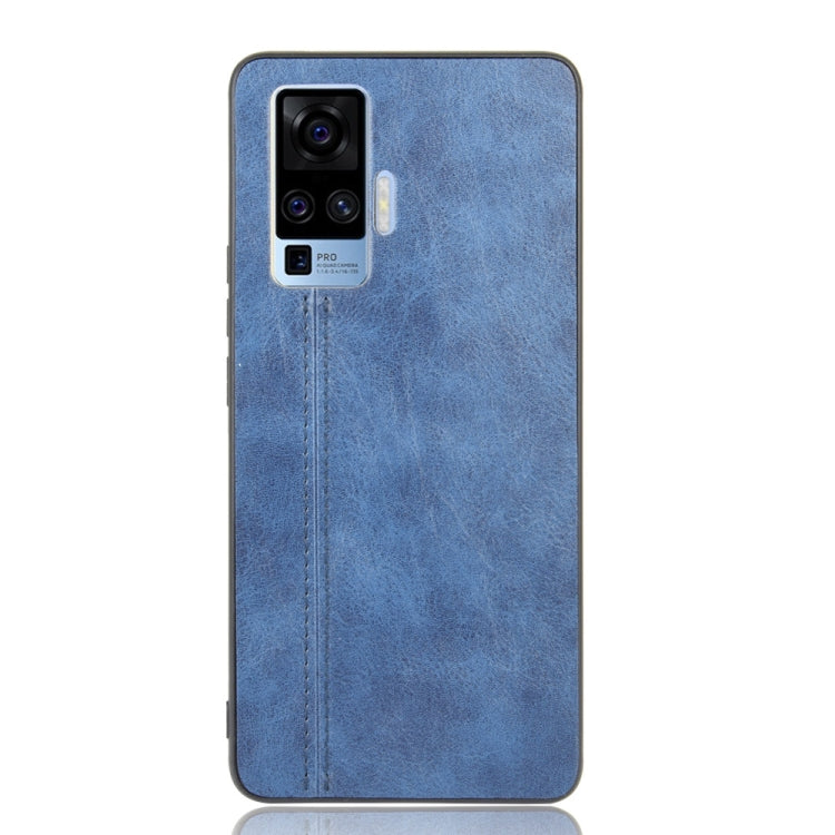 For Vivo X50 Pro Shockproof Sewing Cow Pattern Skin PC + PU + TPU Case
