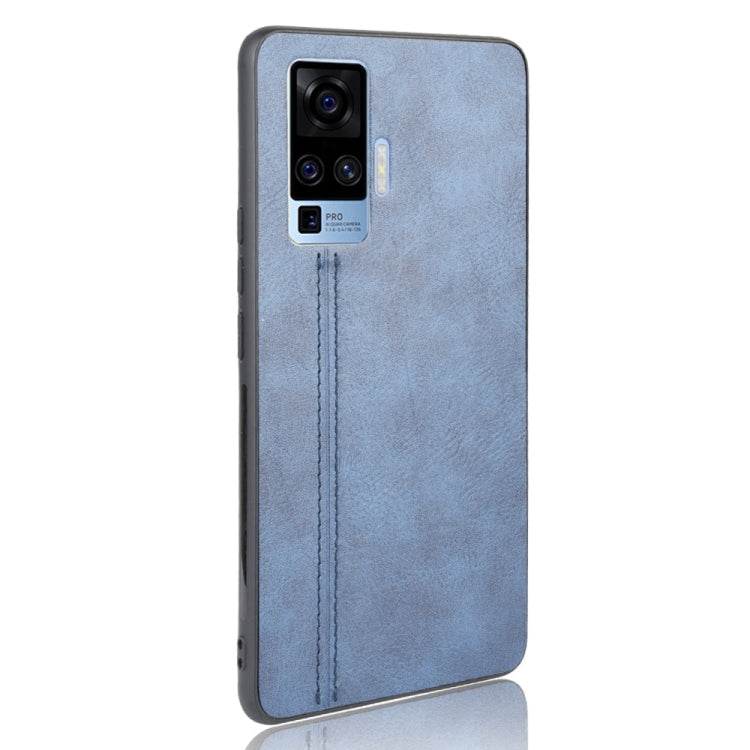 For Vivo X50 Pro Shockproof Sewing Cow Pattern Skin PC + PU + TPU Case