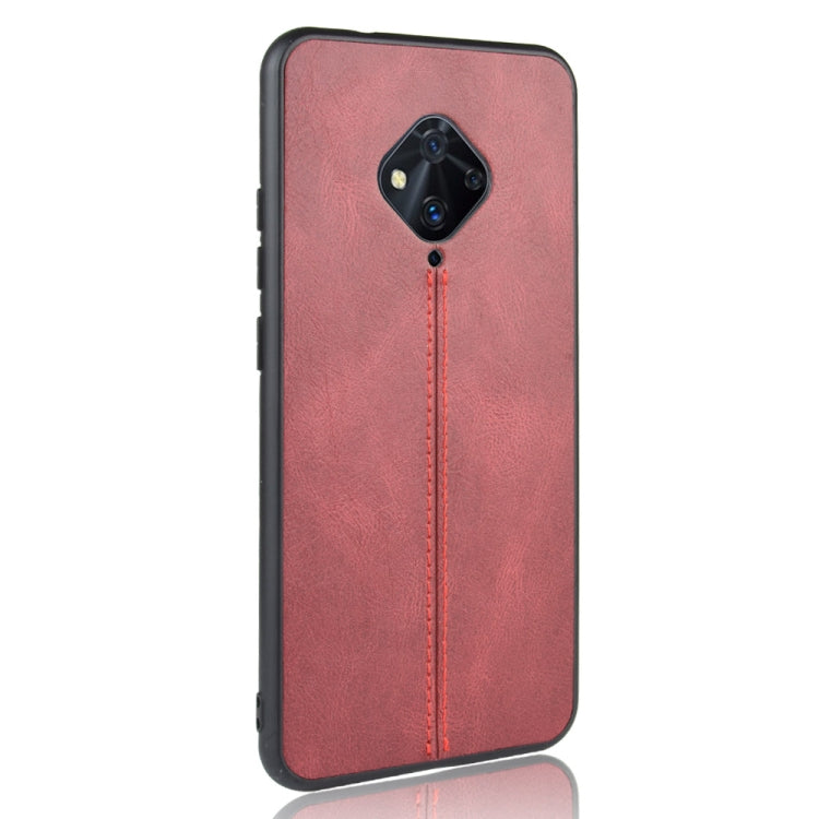 For Vivo X50 Lite Shockproof Sewing Cow Pattern Skin PC + PU + TPU Case