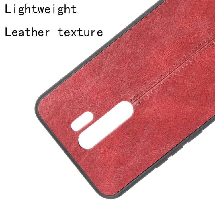 For Xiaomi Redmi 9 Shockproof Sewing Cow Pattern Skin PC + PU + TPU Case