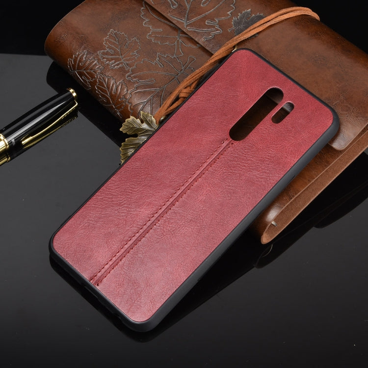 For Xiaomi Redmi 9 Shockproof Sewing Cow Pattern Skin PC + PU + TPU Case