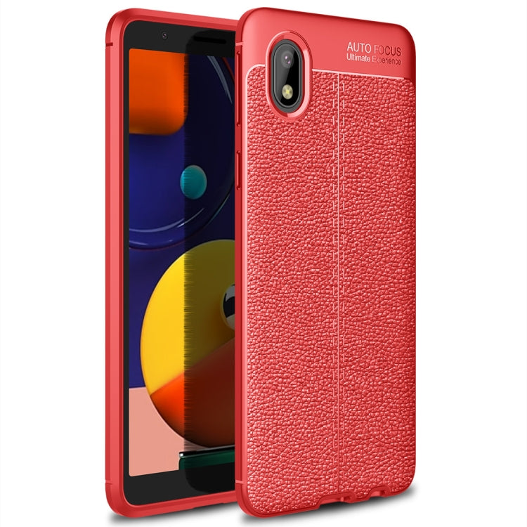 For Samsung Galaxy A01 Core/M01Core Litchi Texture TPU Shockproof Case