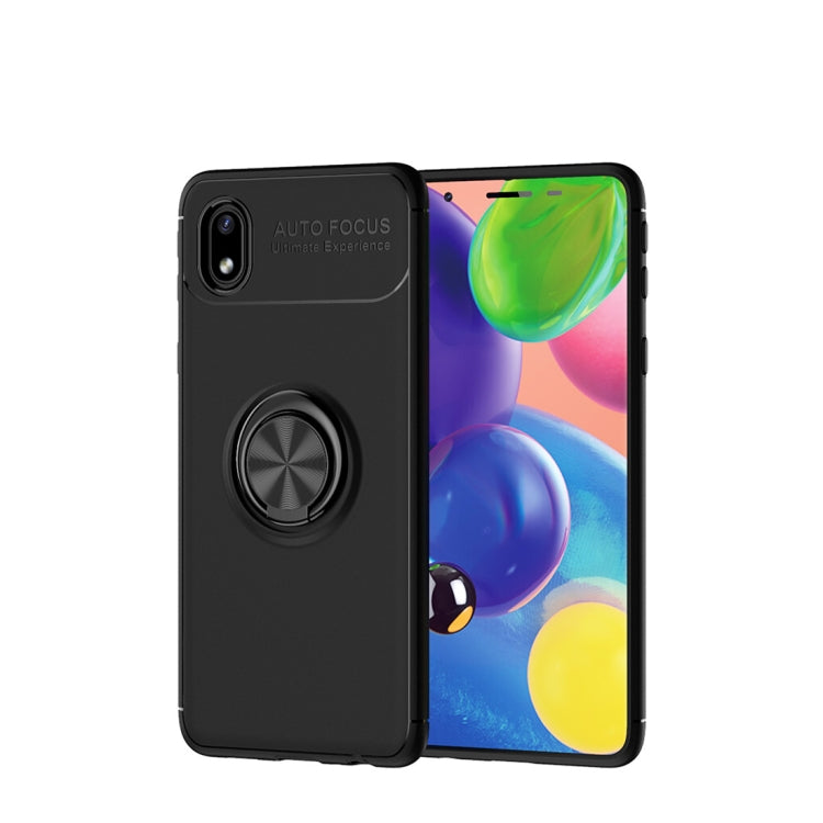 For Samsung Galaxy A01 Core Metal Ring Holder 360 Degree Rotating TPU Case