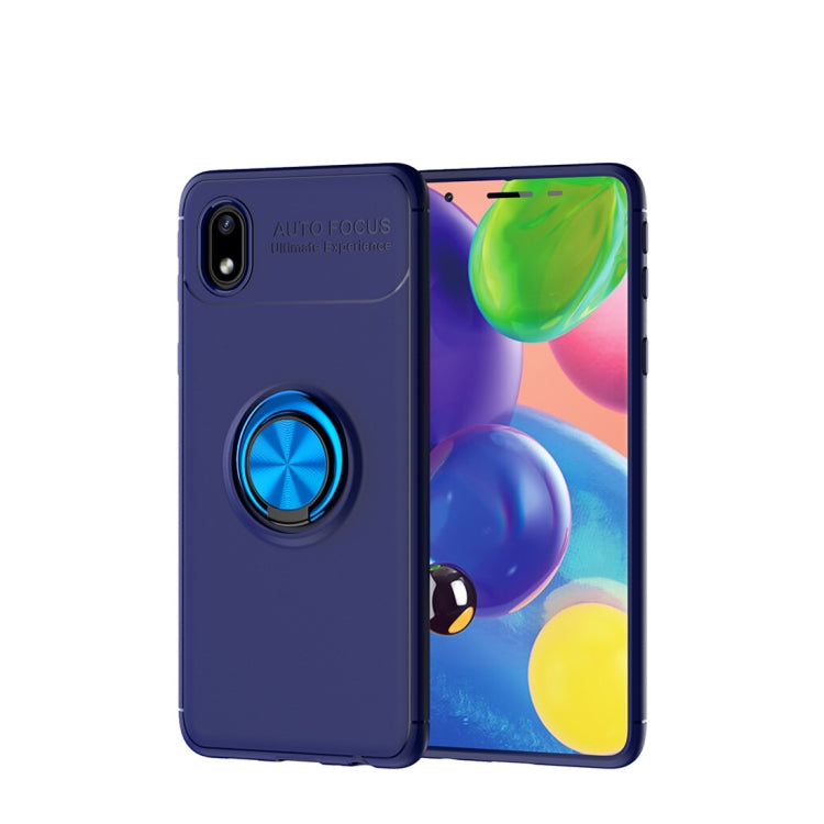 For Samsung Galaxy A01 Core Metal Ring Holder 360 Degree Rotating TPU Case