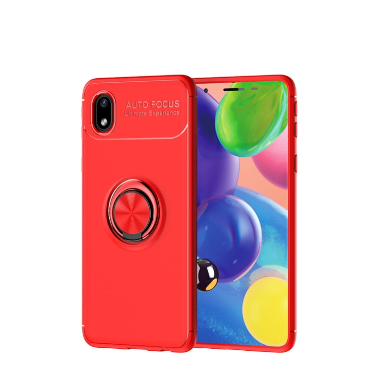 For Samsung Galaxy A01 Core Metal Ring Holder 360 Degree Rotating TPU Case