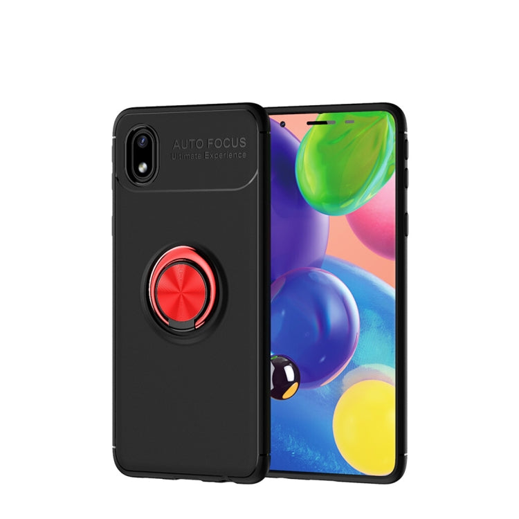 For Samsung Galaxy A01 Core Metal Ring Holder 360 Degree Rotating TPU Case