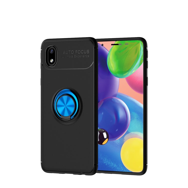 For Samsung Galaxy A01 Core Metal Ring Holder 360 Degree Rotating TPU Case